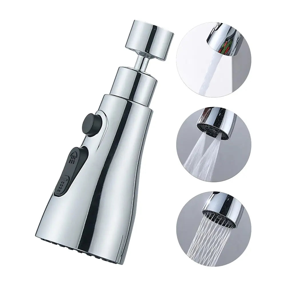 3 In 1 Kitchen Faucet Extender Universal 360° Rotate Pull Out Kitchen Sink Tap Multi-Mode Strong Flushing Booster Kitchen Accessories Home Washing Tools