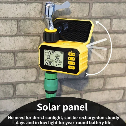 NEW Arrivals Household Solar Irrigation Timer LCD Automatic Irrigation System Outdoor Smart Garden Watering Tool Adjustable Program Home Outdoor Garden Lawn Supplies