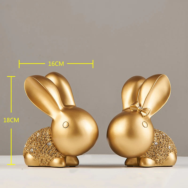 Home Decoration Luxury Accessories Feng Shui Gold Statuette Study Desk Ornaments Luxury Living Room Decoration Figurines Interior