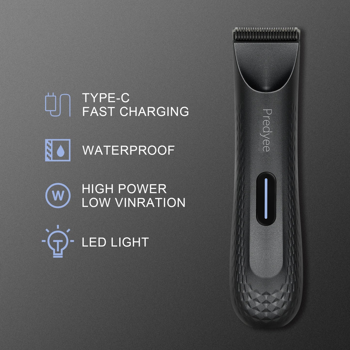 Electric Groin Hair Trimmer for Men, Body Groomer & Pubic Waterproof Hair Trimmer, Replaceable Ceramic Soft Blade Women Men Hair Care Accessories