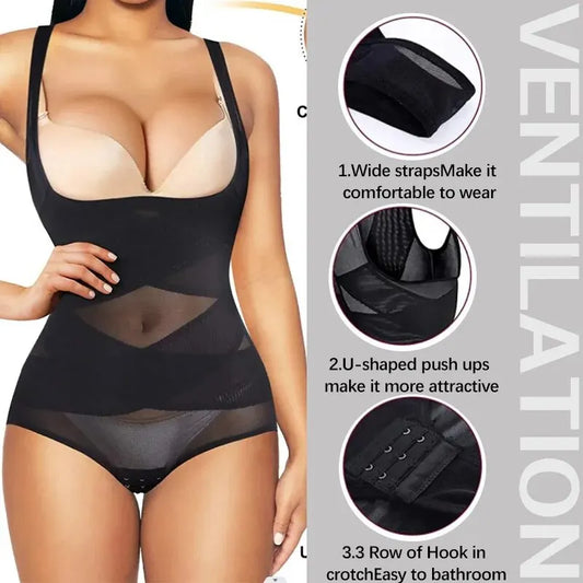 Breathable Shape-Shaping One-Piece Tummy Tum Shaper Hip Lifter Corset Thigh Slimmer Waist Trainer Slimming Underwear