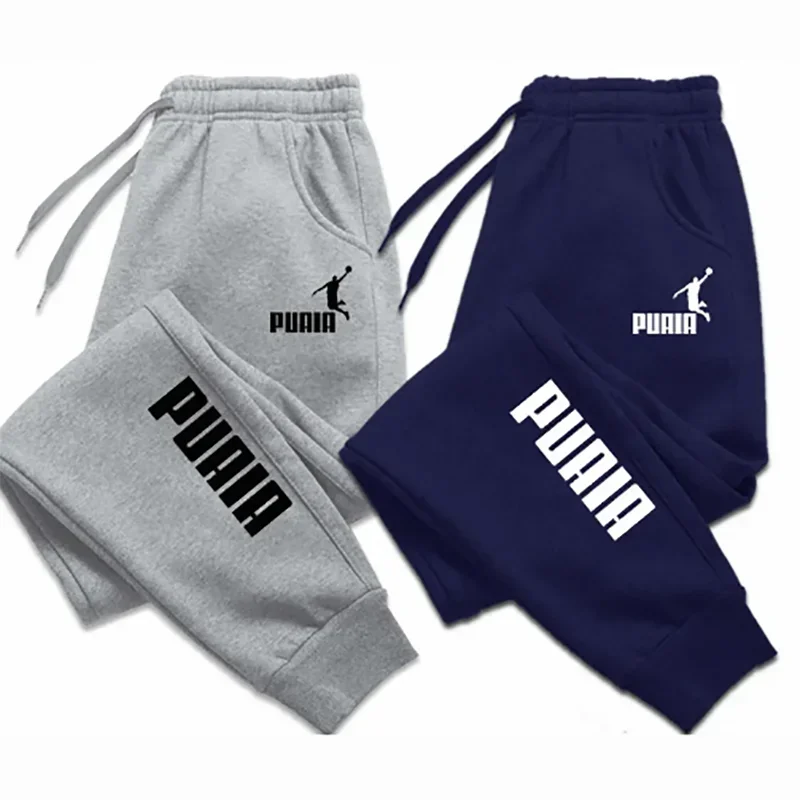 Print Men's Pants Autumn/Winter New Sport Jogging Trousers Fitness Loose Fit Clothing Solid Color Outfit Streetwear Pants