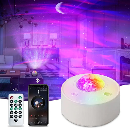 Northern Lights Galaxy Projector Aurora Stars Night Light Laser Bluetooth Music Projection Lamp for Bedroom Decor Brithday Gift