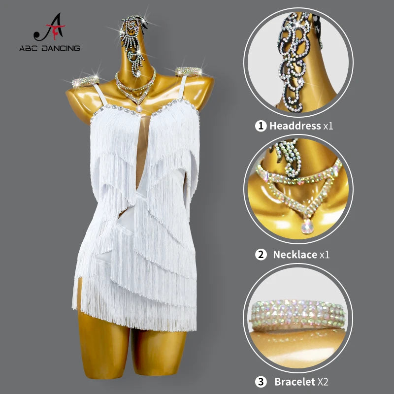 New Arrivals Latin Dance Ballroom Competition Dancing Dress Sexy Women Ballroom Skirt Practice Wear Prom Costume Ladies Line Suit Girls Clothes Customized Dresses