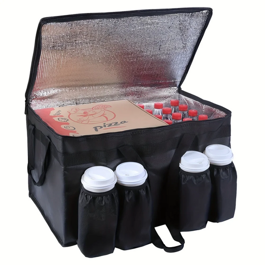 NEW 79L Large Cooler Black/Red Color Box Picnic Bag Thermal Insulated Cooler Bag with 4 Cup Holder Camping Drink Bento Bags BBQ Zip Pack Picnic Accessories Camping Supplies