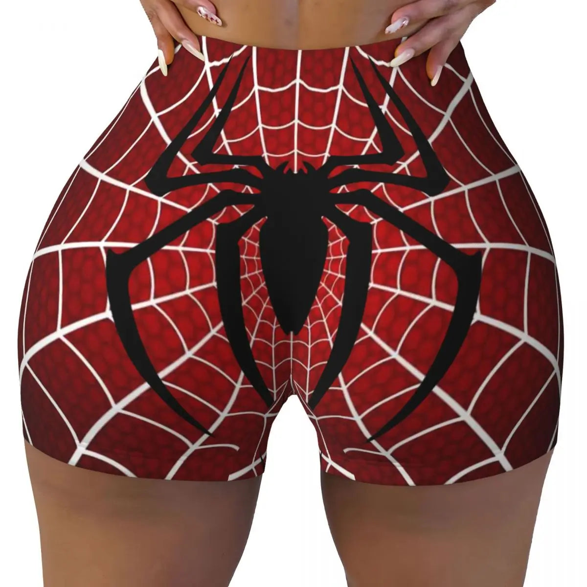 NEW Arrivals Sexy Hot Women Spiderman Summer Outdoor Beach Party  Workout Running Hiking Yoga Shorts Gym Athletic Biker Cycling Shorts Girls Fashion Apparel Accessories