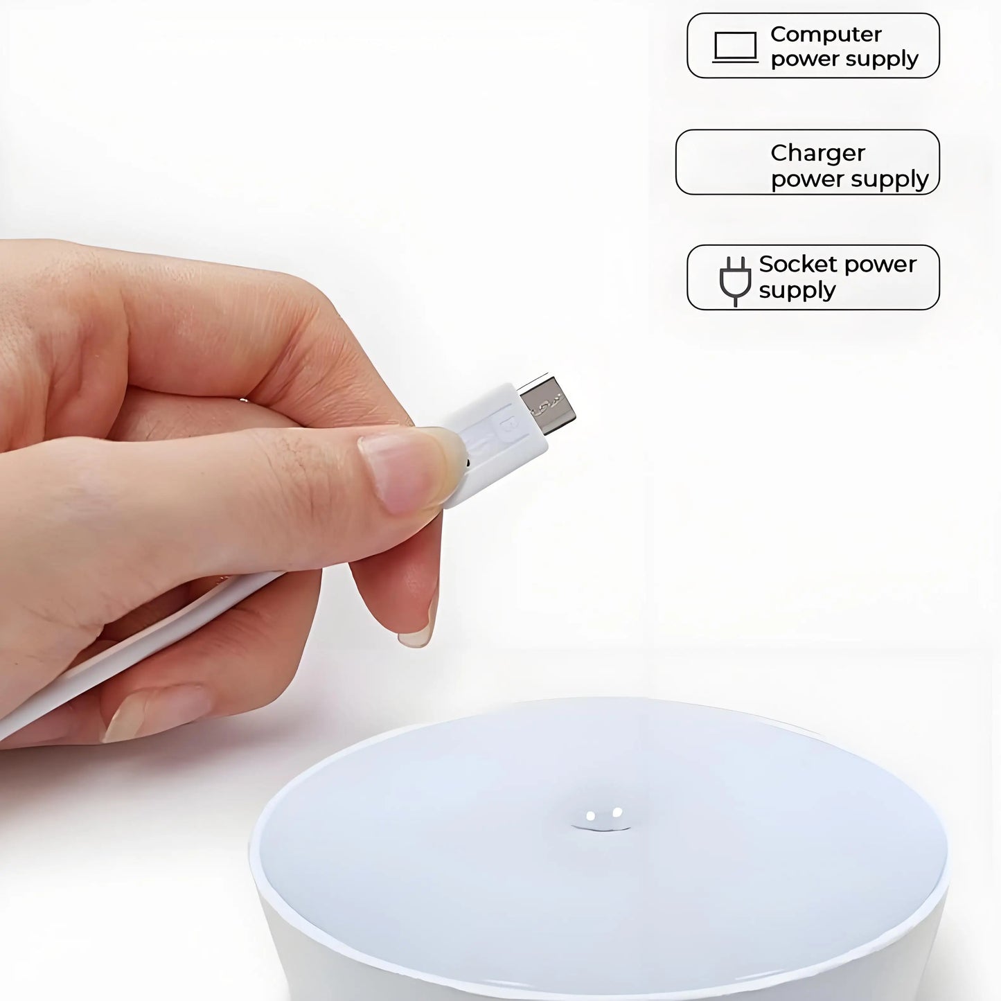 NEW Arrivals 2 PCS Set LED Smart Human Body Motion Sensor Night Lamp Emergency Automatic Lighting USB Charging Wireless Magnetic Suction Use Night Light Home Lighting Accessories