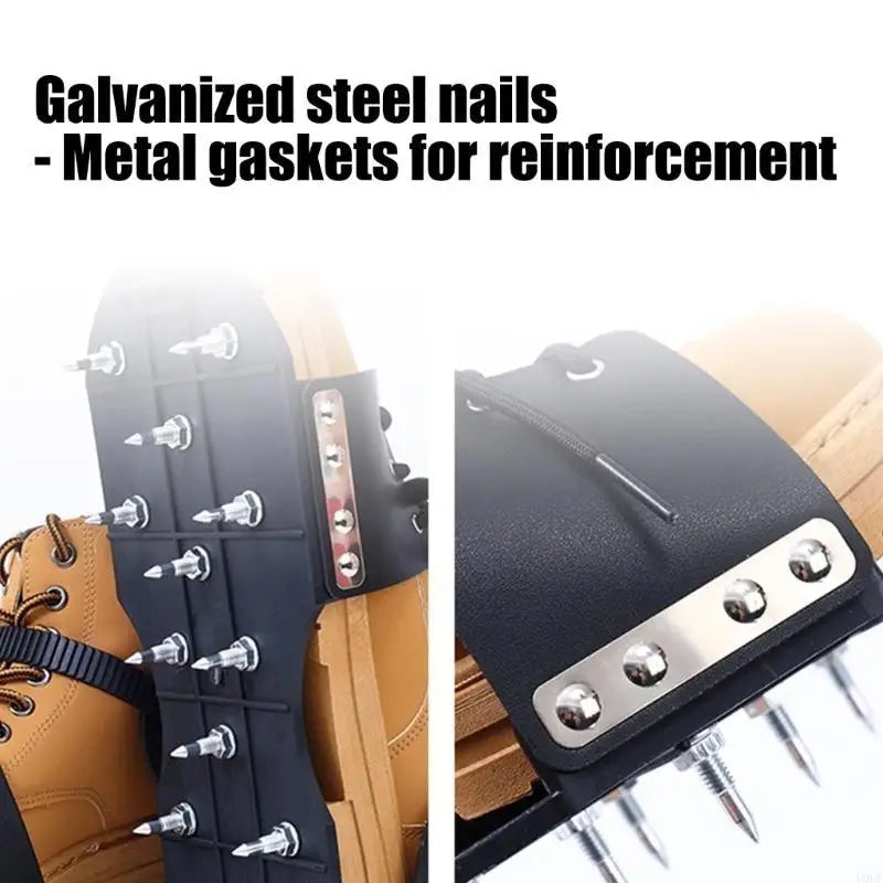 Multipurpose Easy Strap System Aerator Garden Shoes Lock In Place For Safe Stable Lawn Ventilation Compacted Soil Penetration Farm Home Gardening Accessories