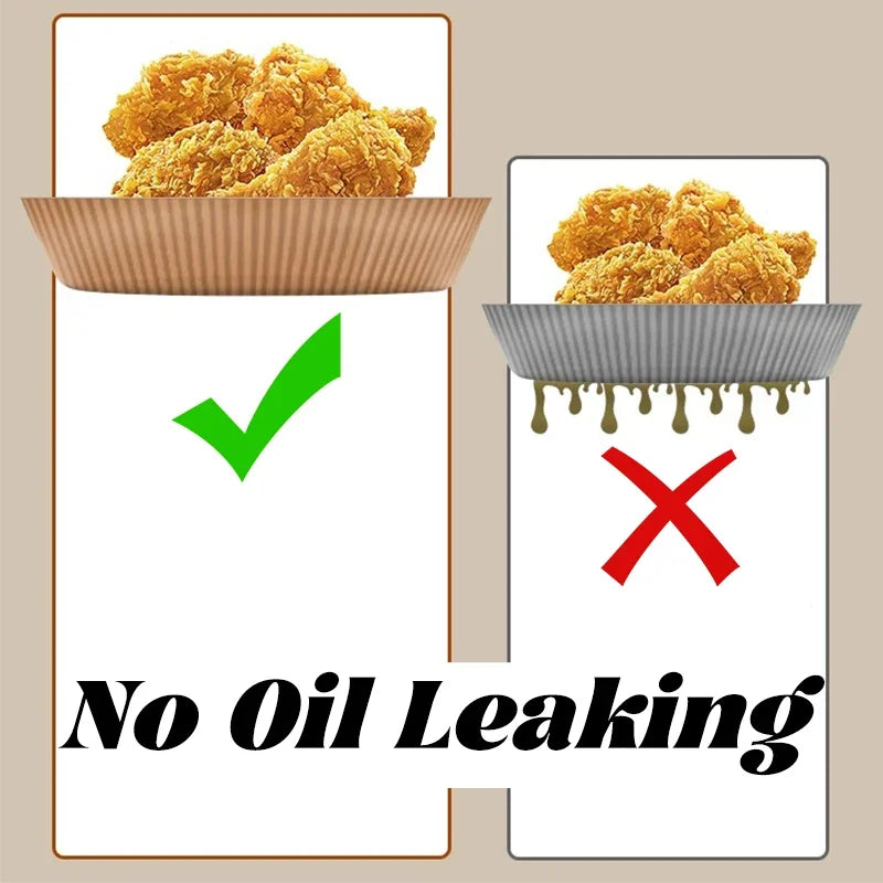 Round Air Fryer Paper Disposable Non-Stick Air Fryer Baking Papers Microwave Oven Pot Oil Absorbing Basket Kitchen Accessories