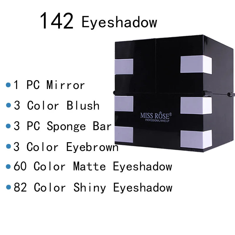 148 Color Long Lasting Waterproof Shimmer Makeup Kit Glitter Matte Eyeshadow Eyebrow Blush Palette Travel Cosmetics Set