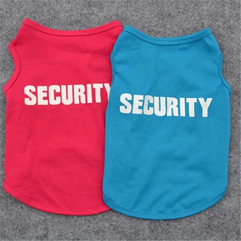 Security Clothing for Dogs Cats Summer Pet Clothes Vest for Small Dogs Chihuahua Yorkshire Puppy Cats Low Price Pets T-shirt Costume