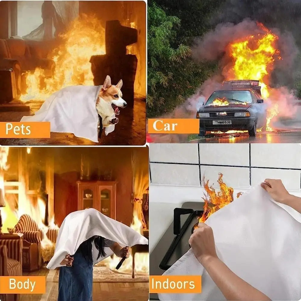 NEW Arrivals 2M Fire Escape Emergency Blankets Square Durable Fiberglass Retardant Fire Tent Boat Emergency SOS Blanket Fire Safety Products