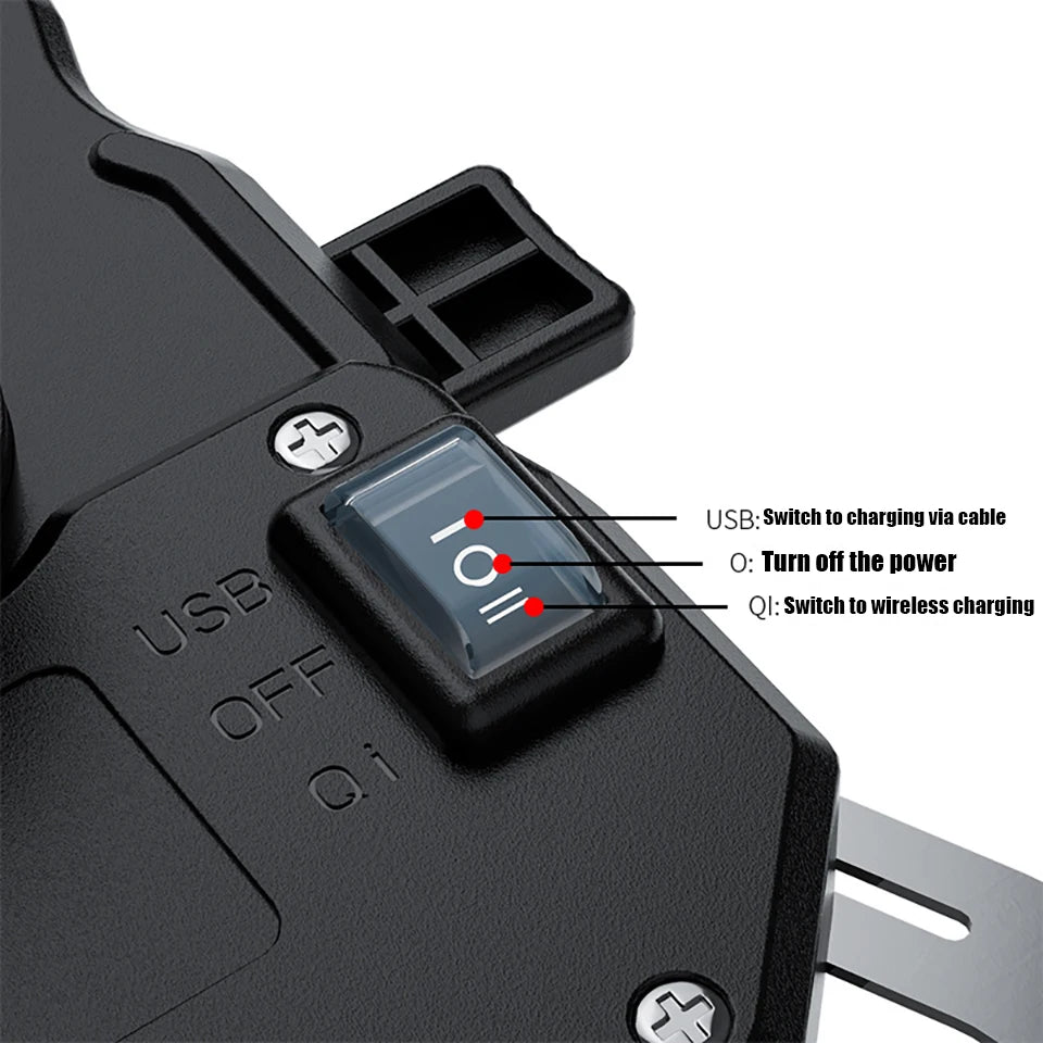 NEW Arrivals  Mobile Phone Holder Bicycle Motorcycle Wireless Charging with QC3.0 USB Qi Charger GPS Navigation Mount Bracket Qi Wireless Charger Bicycle Sports Accessories