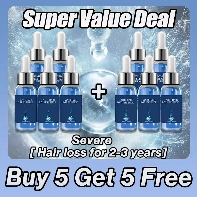 98% of Buyers Buy Again! Buy 10 Get 12 Free Hair Care Essential Oils for Thick Hair Growth Anti Loss Scalp Damaged Repairing Hair Serum Women Men Hair Care Korean Products