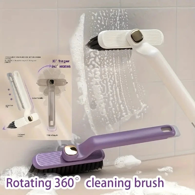 NEW Arrivals 2PCS Set Multipurpose Bathroom Tile Floor Gap Kitchen Cleaning Brush Rotating Crevice Brushes with Dead End Strong Bristles Home Cleaning Supplies