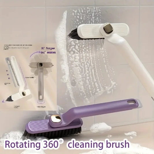 NEW Arrivals 2PCS Set Multipurpose Bathroom Tile Floor Gap Kitchen Cleaning Brush Rotating Crevice Brushes with Dead End Strong Bristles Home Cleaning Supplies