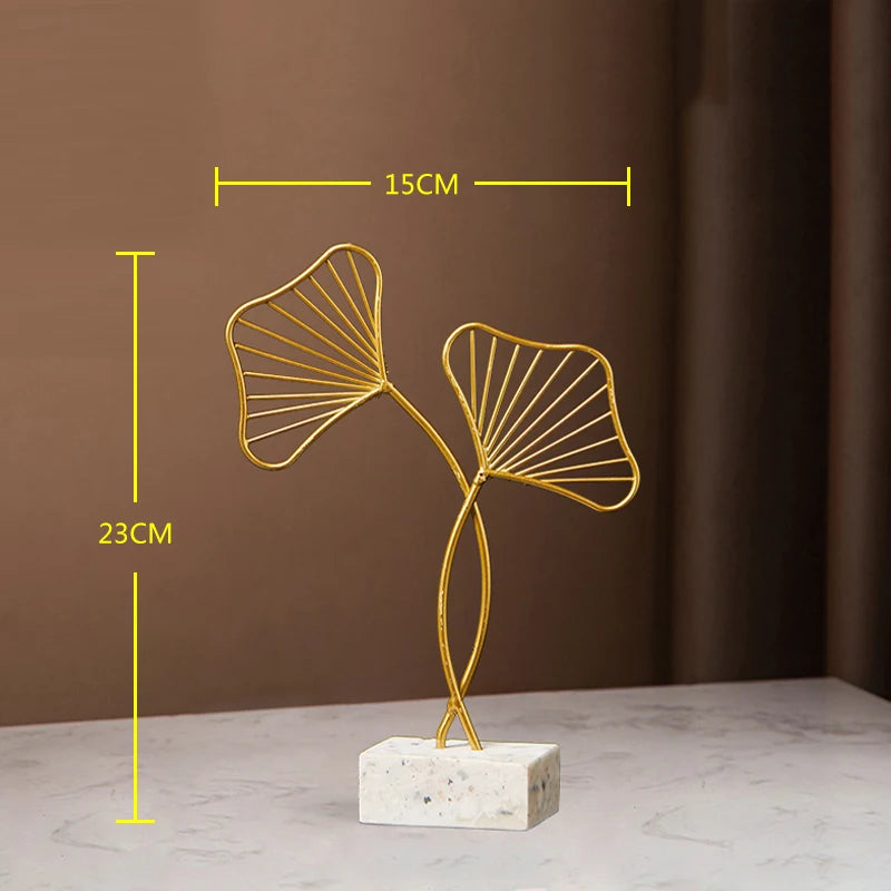 Home Decoration Luxury Accessories Feng Shui Gold Statuette Study Desk Ornaments Luxury Living Room Decoration Figurines Interior
