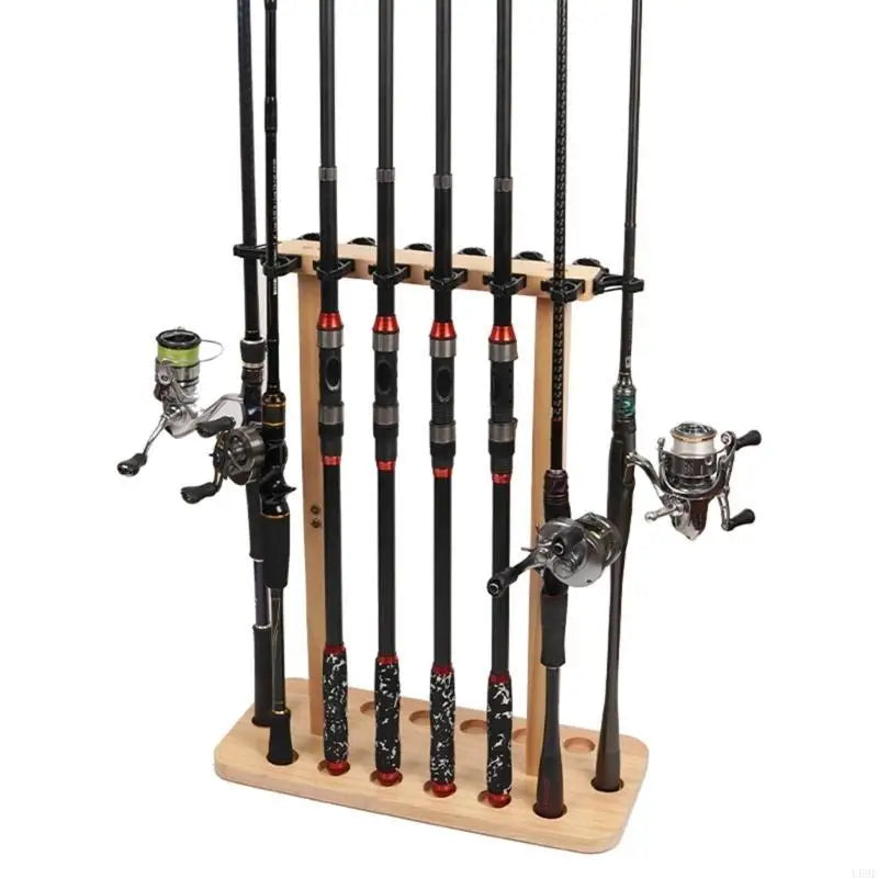 8-14 Bit Vertical Fishing Rod Storage Holder Fishing Gear Equipment Organizers Fishing Rod Rack Floor Stand Fishing Rod Rack Home Garage