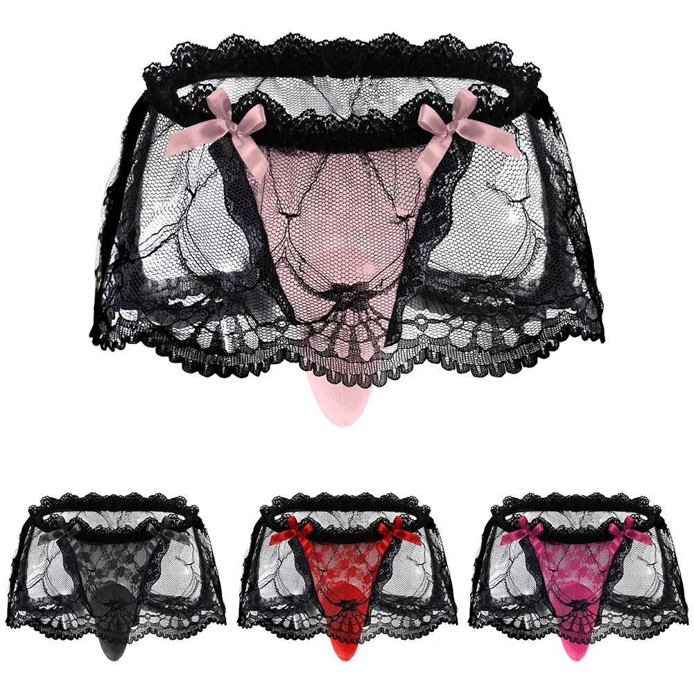 95 Polyamide 5 Spandex Men Thongs Underwear Applicable Gender Male Brand New Condition High Waist Lace G-strings