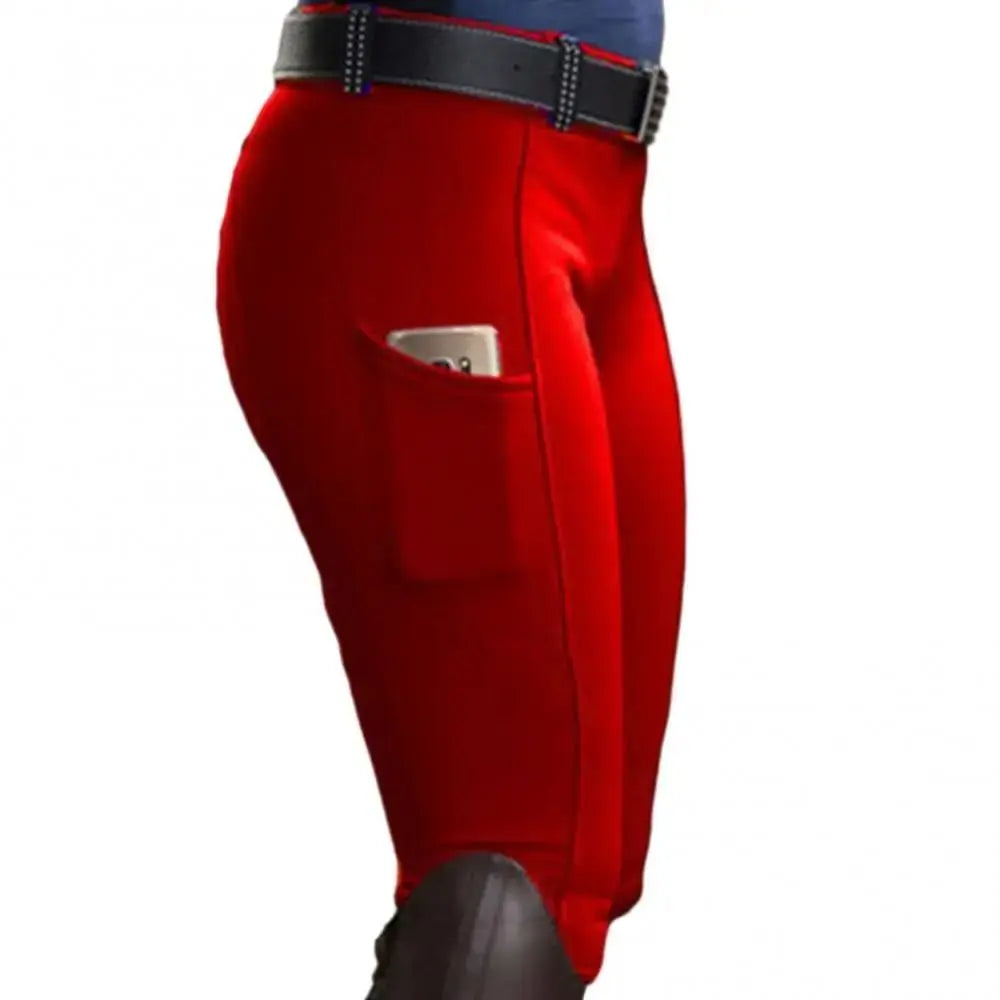 S-3XL Plus Size Clothes Anti-pilling Equestrian Pants Hip Lift Elastic Horse Racing Trousers Skinny Slim Equestrian Breeches Women Men Sports Apparel Accessories