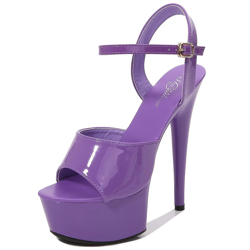 New Pole Dance Shoes Stripper Pole Dance Multi-Colors High Heels Women's Sexy Show Shoes Sandals Party Club 15 CM Platform High-Heeled Wedding Guest Footwear Apparel Accessories