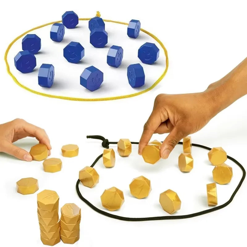 Family Party Games Magnetic Stones Game Interactive Magnet Board Strategy Game for Family Kids Adults High Quality Longest Side 3.4cm