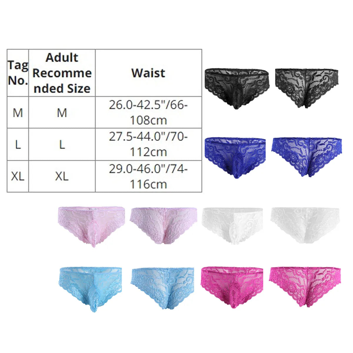 Sexy Gay Men Floral Lace Briefs Gay Male Sissy Sheer See-Though Lingerie Jockstrap Bulge Pouch G-string Underwear Underpants