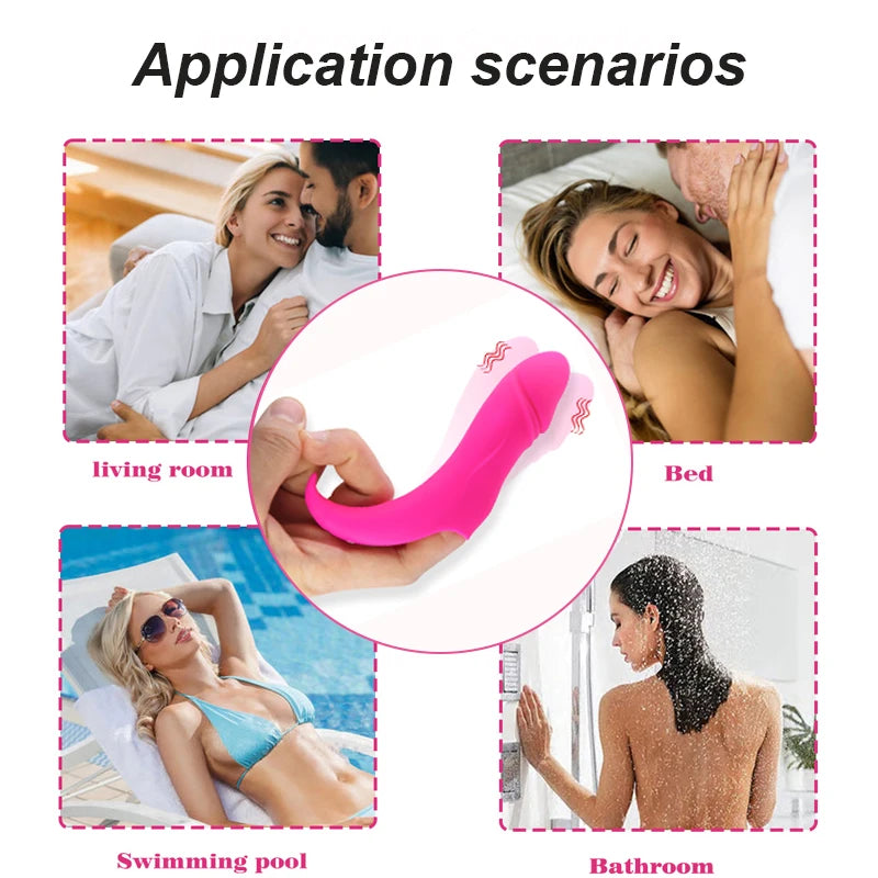 10 Multi-speed Finger Wearable Vibrator Silicone G-spot Clitoris Vibrating Massage Erotic Toys Adult Product Sex Toys for Woman