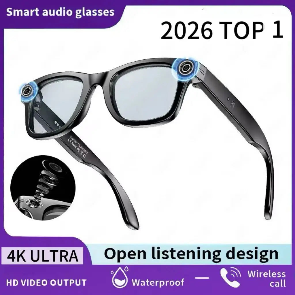TOP 1 for Meta AI ChatGPT Smart Glasses 13MP Camera Video Recording 100+ Languages Translation Sunglasses Bluetooth Call Music Play