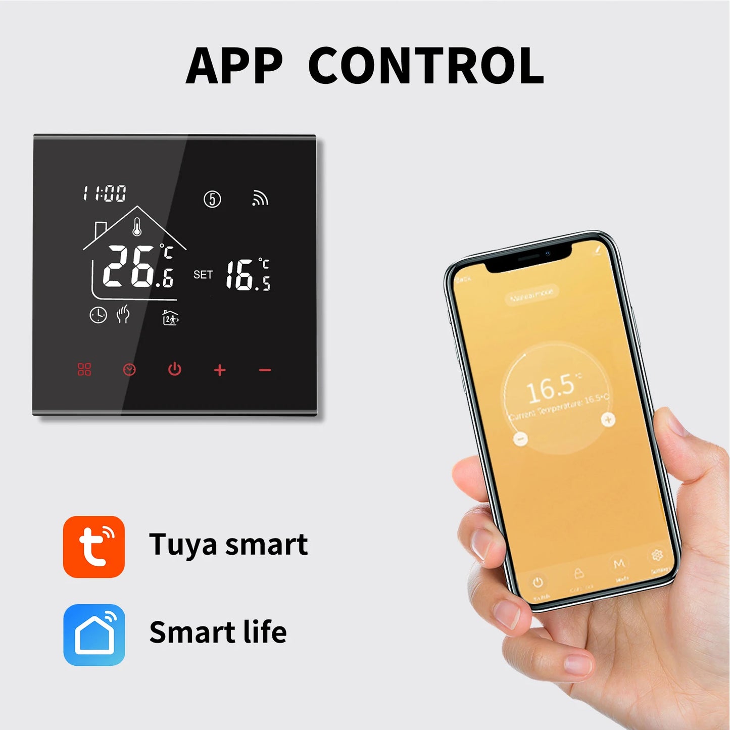 HEAT M4A Warm Floor Thermostat TUYA WI-FI 3A 16A Electric/Gas Boiler/Water Heating Temperature Controller For Home Office Use