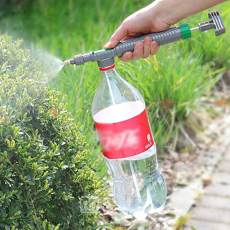 NEW Arrivals High Pressure Air Pump Manual Sprayer Adjustable Drink Bottle Spray Head Nozzle Garden Plants Flowers Watering Tool Sprayer Agriculture Tools Gardening Supplies