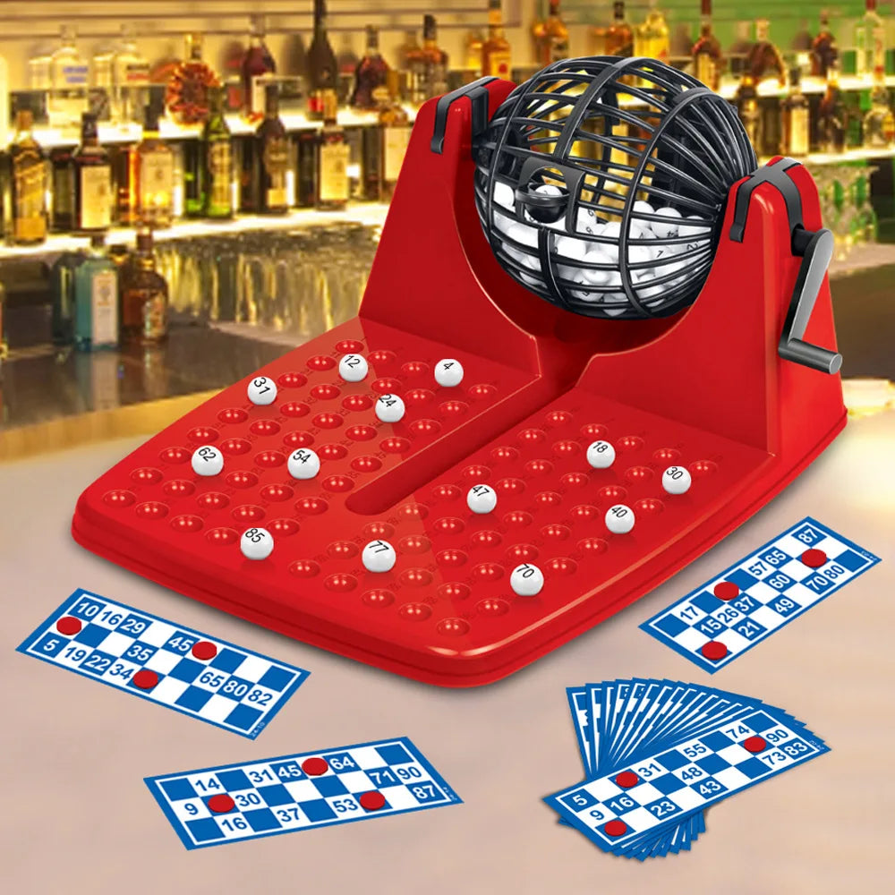 NEW Bingo Lottery Game Mini Simulation Lottery Toys Draw Machine Parent-child Fun Interactive Lottery Board Bingo Set Gifts