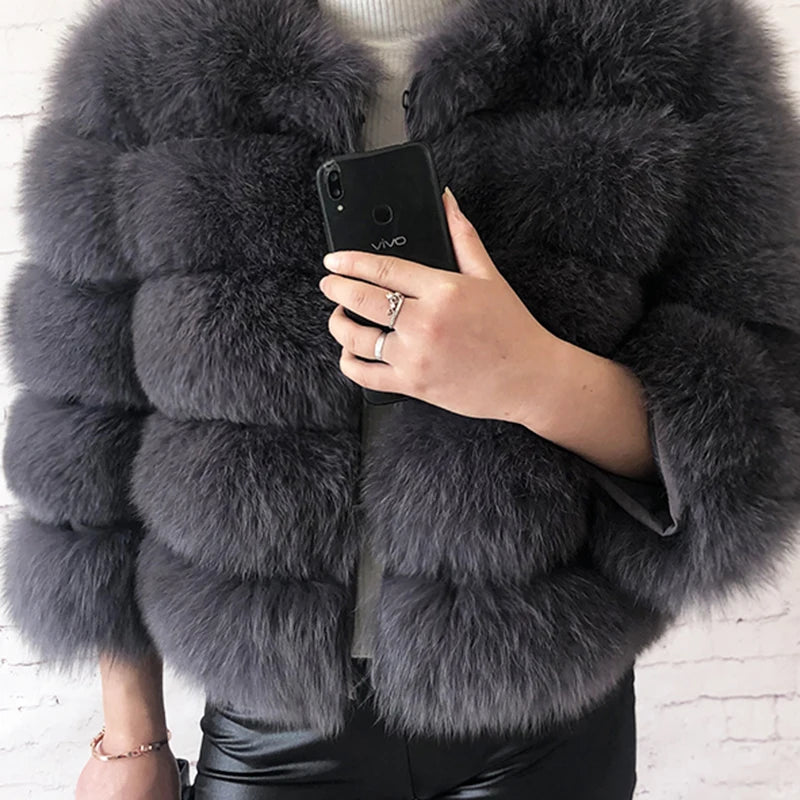 NEW Luxurious Women Ladies Real Fox Fur Shawl Vest Jacket Fluffy Fur Cape Natural Fur Poncho Fur Lady Scarf Wrap Coat Shawl Evening  Wedding Party Winter Clothes Supplies Female Fashion Clothing Accessories Products