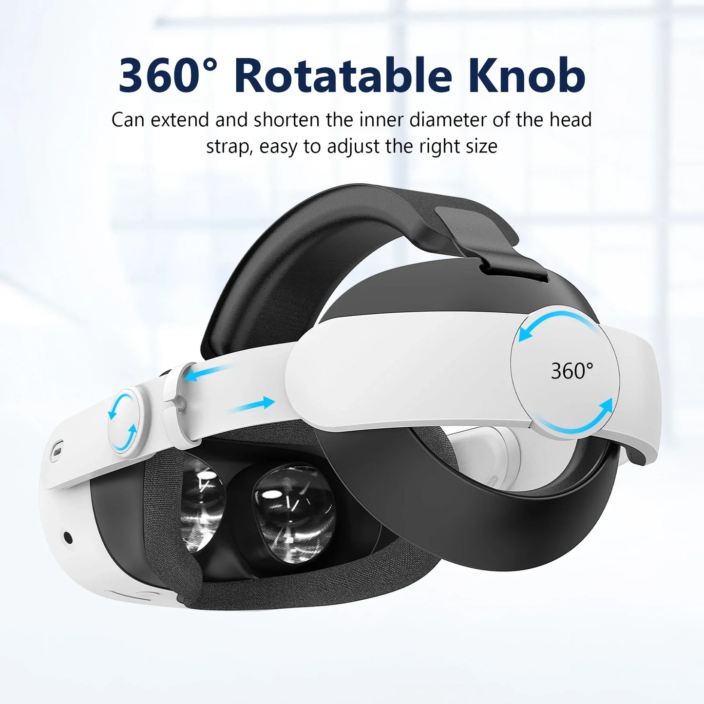 META Quest Set Upgraded Adjustable Head Strap For Quest 3/3S Replacement Headband For Quest 3S Comfort Wear Elite Strap Headwear VR Accessories