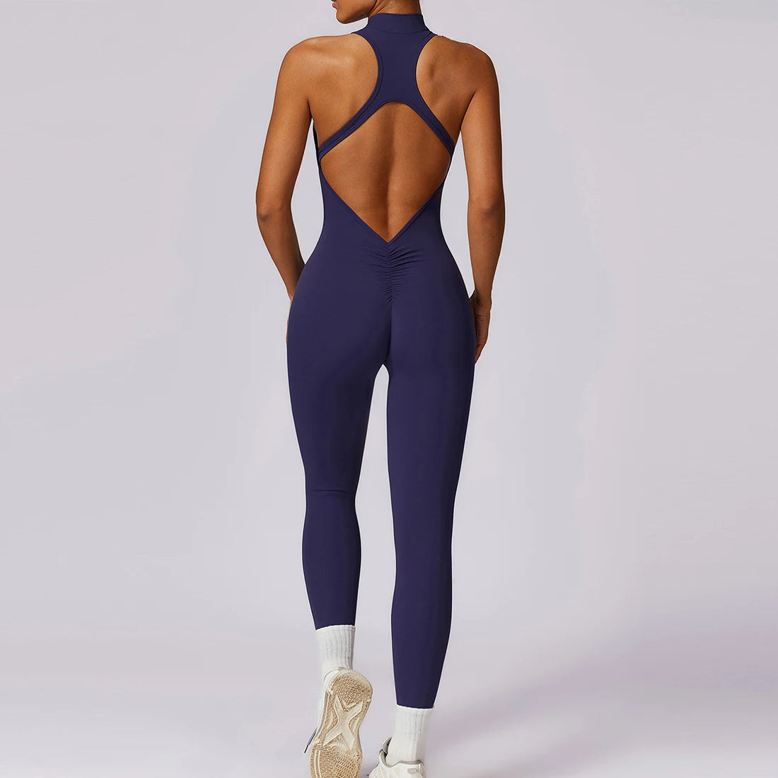 Gym Romper V-Butt Backless Set Fitness Bodysuit Siamese Sportswear Women Jumpsuit Buttery-Soft One-Piece Playsuit Yoga Suit