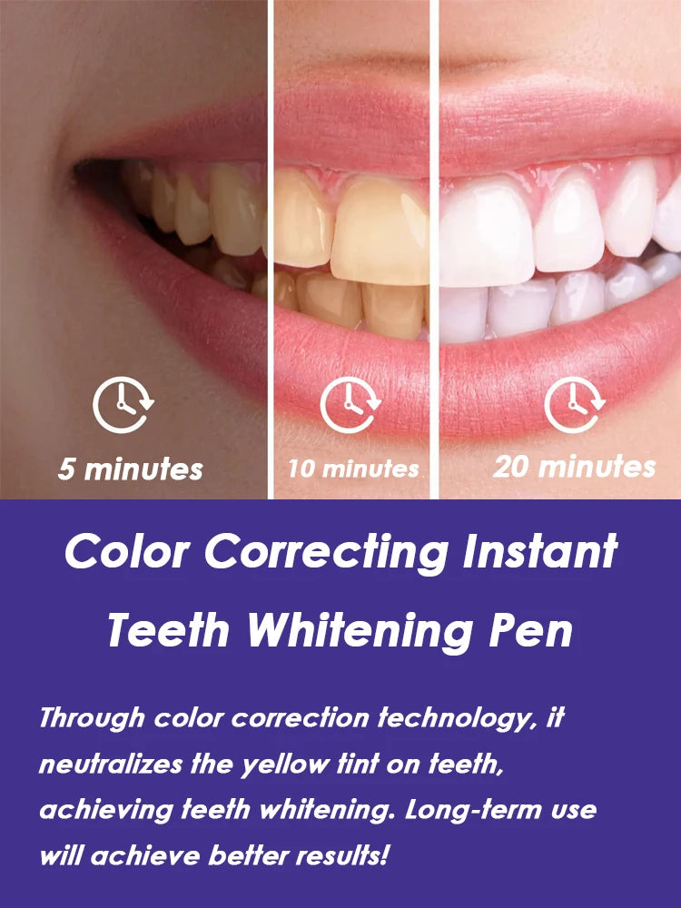 NEW Arrivals 1-5 PCS Set Purple Instant Teeth Whitening Pen Tartar Toothpaste Cleaning Tooth Stain No Sensitivity for a Brighter Whiter Smile Decay Care
