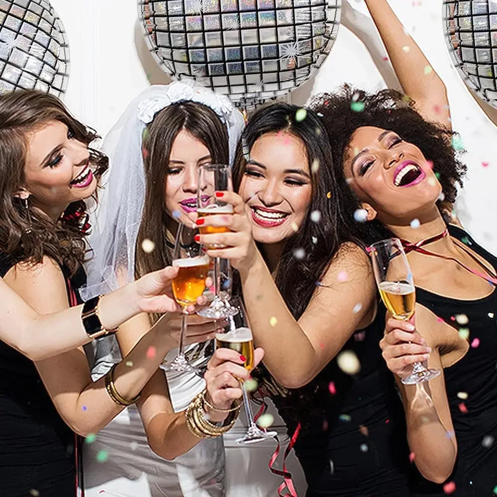 6-48pcs 22 Inches Silver Birthday Disco Party Ball Foil Ballon Set Happy Birthday Party Decoration Decorative balloons for party