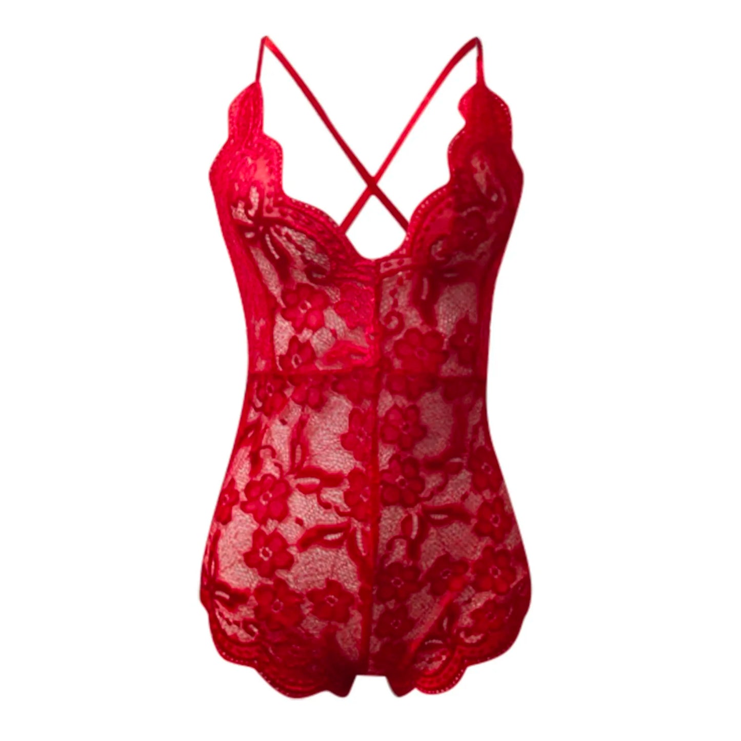 Sexy Teddies Bodysuit Lace Womens Bodysuit Sexy Lingerie Deep V Neck Jumpsuit Pajamas Hollow See-Through Teddy Bodysuit Lingerie