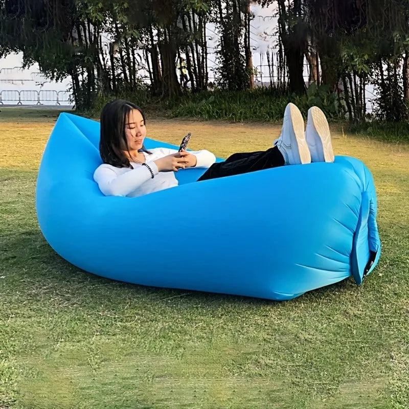 Inflatable Lounger Air Sofa Chair Camping & Beach Accessories Portable Water Proof Couch for Hiking Picnics Outdoor & Backyard