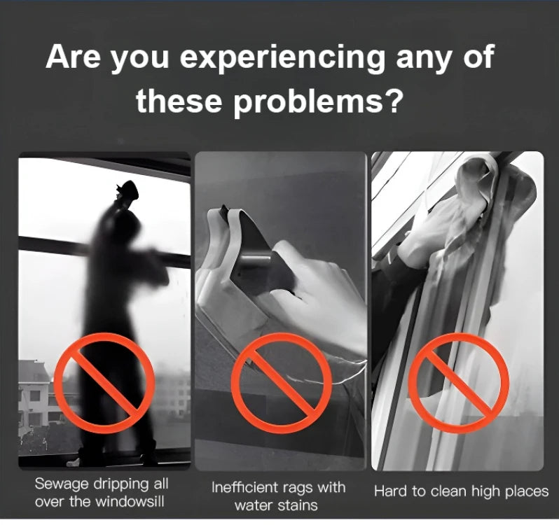 Upgraded Cutting-Edge High Pressure Misting Glass Cleaner and Water Scraper Combo Window Scrub Glass Doors Cleaner Home Office Cleaning Supplies