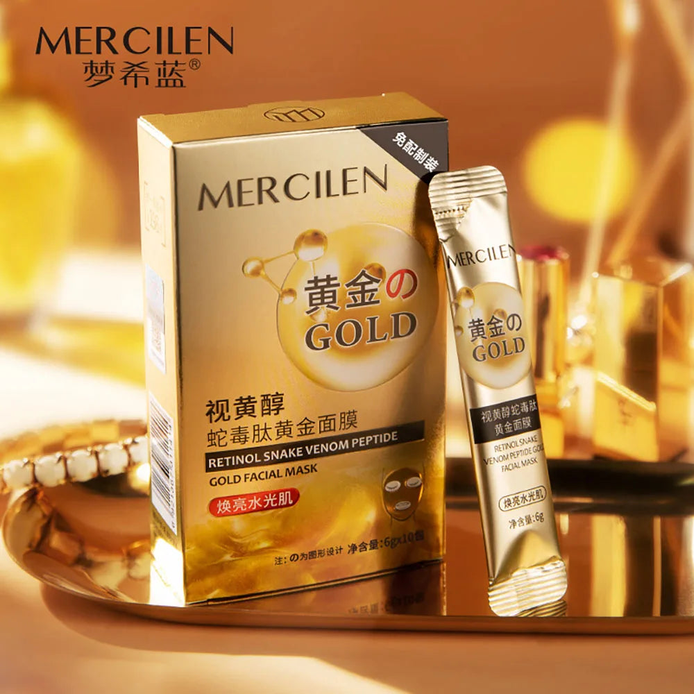 15 Colors Retinol Australian Snake Venom Peptide Gold Whitening Masks Oil Control Brighten Skin Moisturizing Face Mask Korean Skincare Products