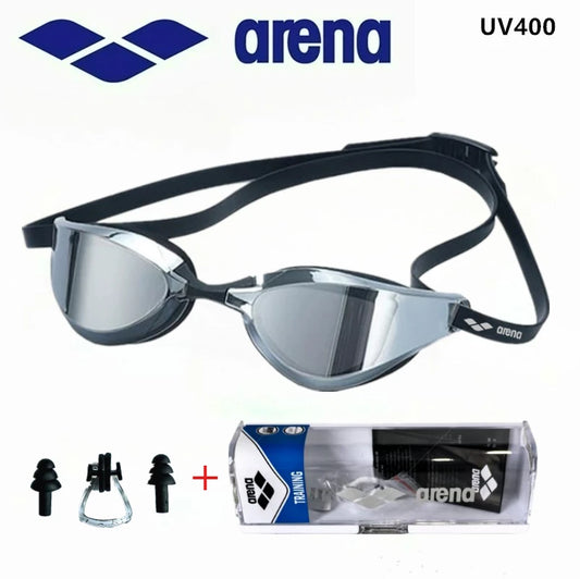 NEW Arrivals 2PCS Set 100% Original ARENA Professional Swimming Racing Goggles High-Definition 7 Colors  Waterproof Anti-Fog UV400 Competition Training Swimming Top Quality Goggles