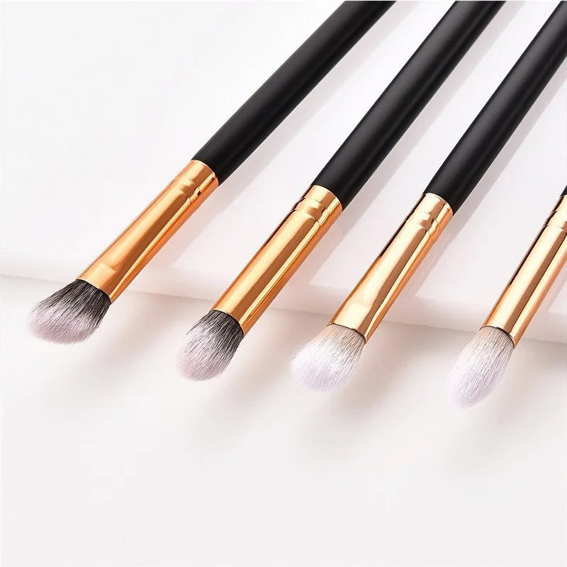 12PCS Professional Eyes Makeup Brushes Set Wood Handle Eyeshadow Eyebrow Eyeliner Makeup Brush