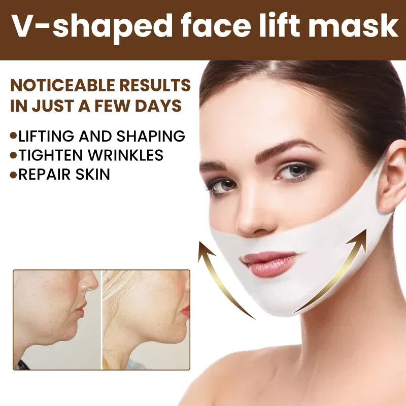 1-22PCS Set/Lot V Line Mask Chin Lifting Neck Mask Face Lift V Lifting Chin Up Patch 4D Ear Tightening Skinny Masseter Double Chin Reducer  Women Skin Care Sets Korean Beauty Products