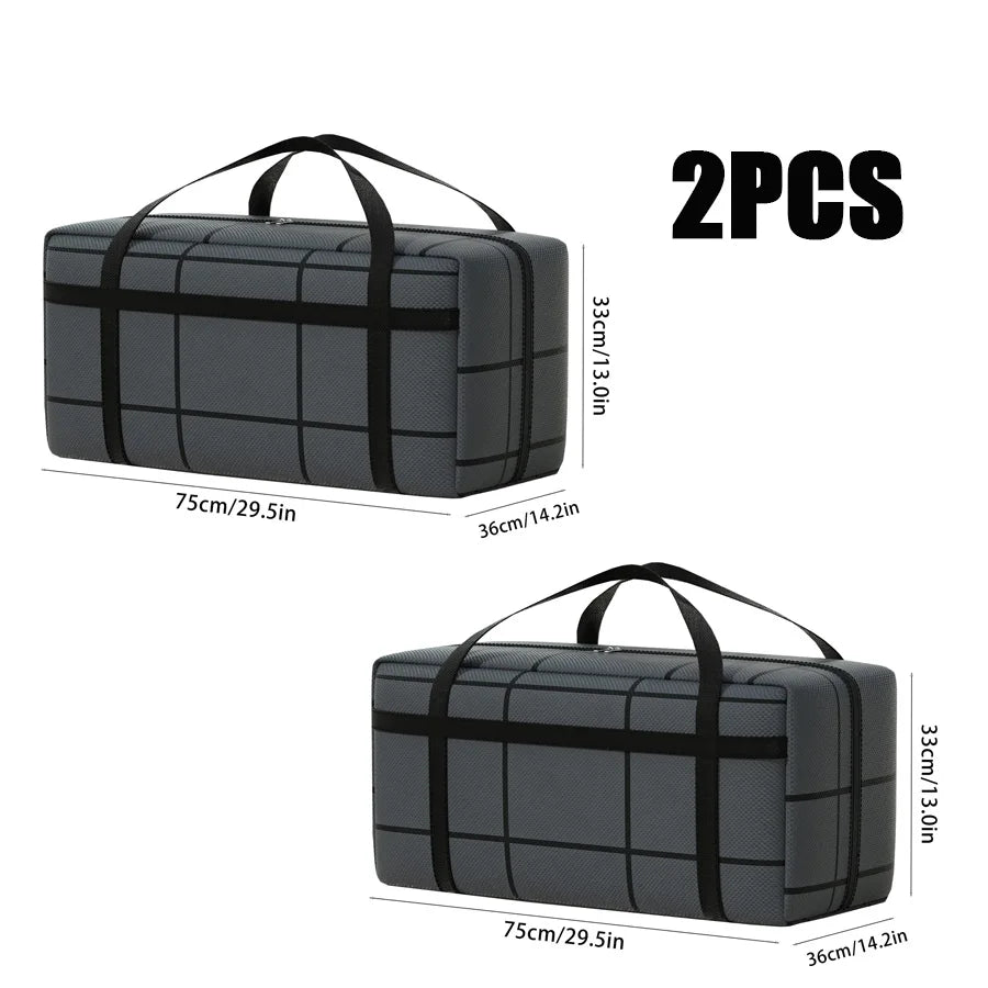 3 PCS Set Large Capacity Outdoor Moving Travel Packing Hand-Held Clothes Storage Organizer Bag Foldable Dust-Proof Non-Woven Fabric Packing Bags Bedroom Wardrobe Organizer Sets