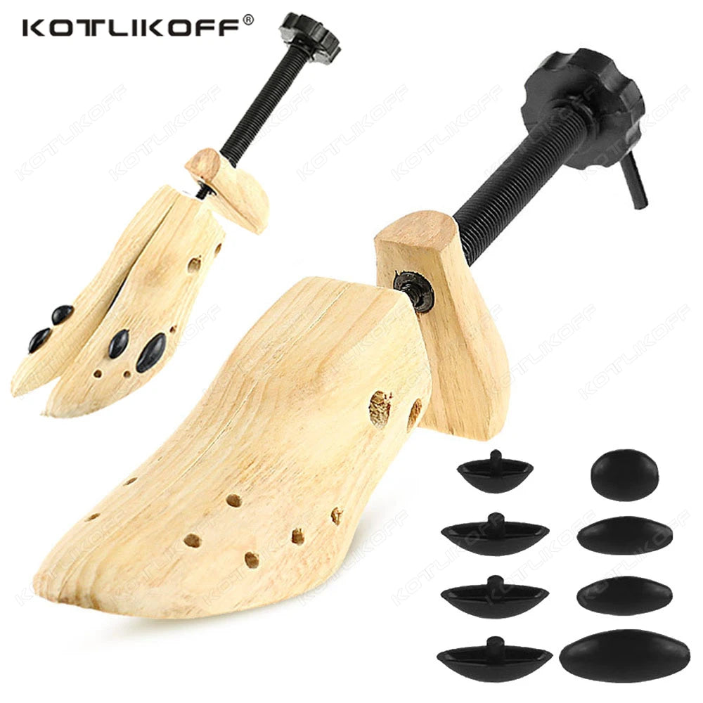 1/2PCS Set 34-46 EU Size  Wooden Shoe Trees Shaper Adjustable Shoe Stretcher Expander Men Women Unisex Length Width Shoes Extender Keeper Heels Footwear Accessories