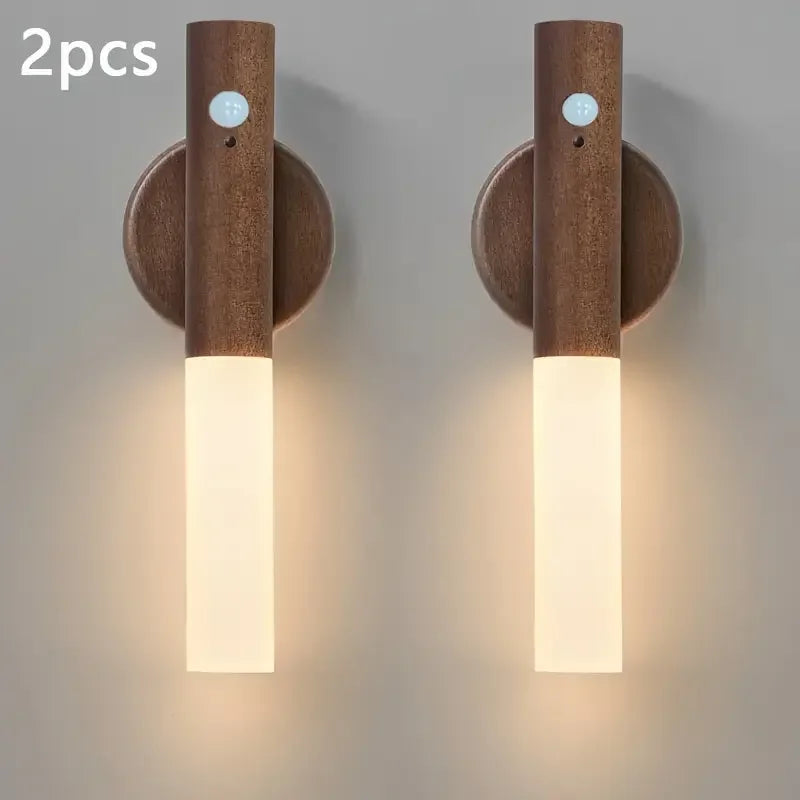 3 PCS Set Creative Intelligent Auto PIR Motion Sensor LED Rechargeable Magnetic Night Light Wall Light Kitchen Cabinet Light Bedside Lamp