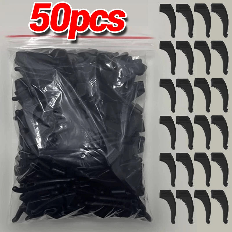 100 PCS Set Anti-Slip Silicone Ear Hooks Glasses Eyeglasses Leg Elastic Ear Grip Stopper Bracket Fastener Accessories Temple Anti-Fall Eyewear Holder Women Men Optical Accessories