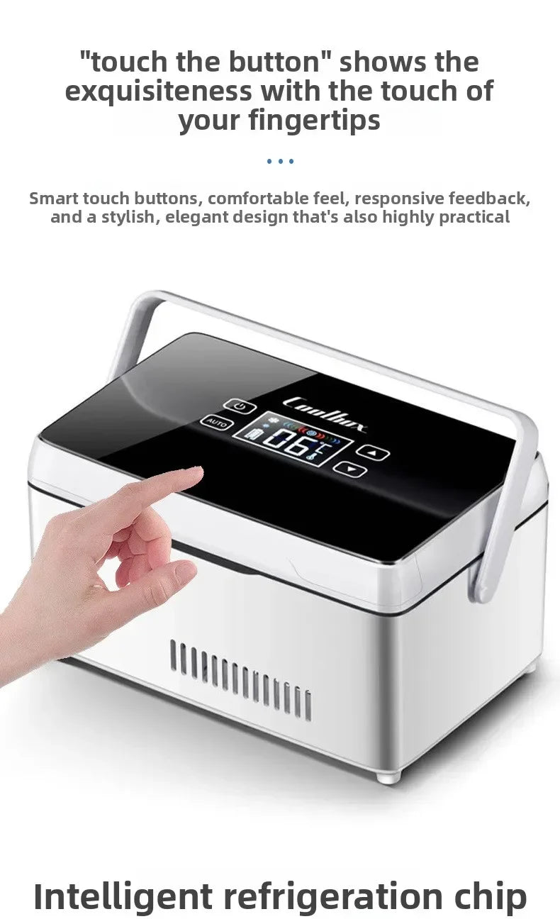 Home Outdoor Travel Car Train Airplane Dual Use Insulin Injections Cooler Fridge USB Rechargeable and Plug Portable Constant Temperature Medicine Storage Pills Case Medicines Cooler Refrigerator