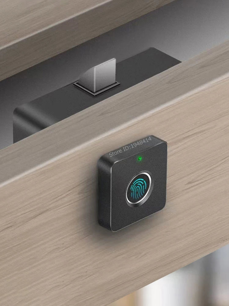 NEW Arrivals Smart Biometric Cabinet Lock Black Keyless Fingerprint Locks Anti-Theft Door Lock Hidden File Drawer Wardrobe Hardware Home Office Supplies
